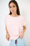 T-SHIRT SCATOLINA CON INSERTI LYOCELL ROSA