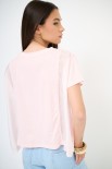 T-SHIRT SCATOLINA CON INSERTI LYOCELL ROSA