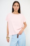 T-SHIRT SCATOLINA CON INSERTI LYOCELL ROSA