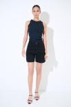 BERMUDA TINTURA OLD OVERSIZE NERO