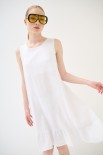 ABITO SMANICATO CON FIOCCO DT BIANCO