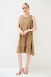 ABITO SMANICATO CON FIOCCO DT CAMMELLO