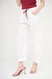 PANTA OVETTONE COULISSE VITA BORDO BIANCO