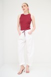PANTA OVETTONE COULISSE VITA BORDO BIANCO