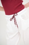 PANTA OVETTONE COULISSE VITA BORDO BIANCO