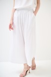 PANTALONE CROP CON ELASTICO BIANCO