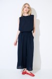 PANTALONE CROP CON ELASTICO BLU