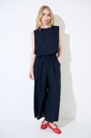 PANTALONE CROP CON ELASTICO BLU
