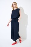 PANTALONE CROP CON ELASTICO BLU