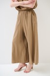 PANTALONE CROP CON ELASTICO CAMMELLO