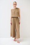 PANTALONE CROP CON ELASTICO CAMMELLO