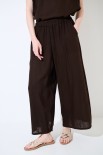 PANTALONE CROP CON ELASTICO MORO