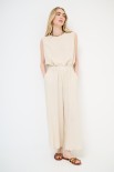 PANTALONE CROP CON ELASTICO NATURALE