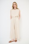 PANTALONE CROP CON ELASTICO NATURALE