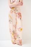 PANTALONE LARGO RASO STAMPA BEIGE