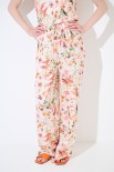 PANTALONE LARGO RASO STAMPA PANNA