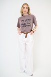 PANTALONE PALAZZO CON CINTURA BIANCO