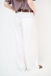 PANTALONE PALAZZO CON CINTURA BIANCO