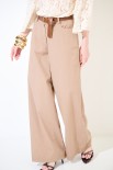 PANTALONE PALAZZO CON CINTURA CAMMELLO