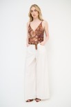 PANTALONE PALAZZO CON CINTURA SOIA