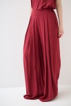 PANTALONE LARGO VISCOSA CON ELASTICO DIETRO ROSSO INDIA