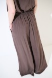PANTALONE LARGO VISCOSA CON ELASTICO DIETRO MORO