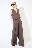PANTALONE LARGO VISCOSA CON ELASTICO DIETRO MORO