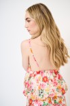 CROP TOP BALLON STAMPA VOILE FLOREALE