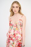 CROP TOP BALLON STAMPA VOILE FLOREALE