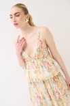 CROP TOP BALLON STAMPA VOILE PROVENZALE