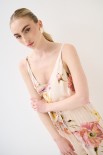 TOP SPALLINI RASO STAMPA BEIGE