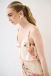 TOP SPALLINI RASO STAMPA BEIGE