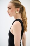 TOP CON ANELLO INCROCIO DAVANTI NERO