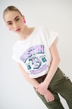 T-SHIRT STAMPA BOSTON PANNA