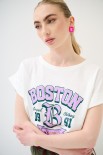 T-SHIRT STAMPA BOSTON PANNA