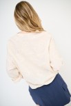 CAMICIA CON NODO E RICAMO BURRO