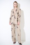 GIACCA OVER CON ELASTICO MANICA RICAMO PAILLETTES BEIGE