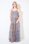 GONNA LUNGA BALZE COULISSE CORDA PICCOLA MORO/JEANS
