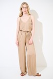 PANTALONE LARGO CINTURINO BASSO CAMMELLO