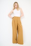 PANTALONE MISTO LINO CON PINCE CHIUSE MIELE