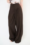 PANTALONE MISTO LINO CON PINCE CHIUSE MORO