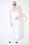PANTALONE DRITTO CON ELASTICO DIETRO BIANCO
