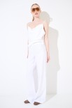 PANTALONE DRITTO CON ELASTICO DIETRO BIANCO