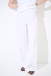 PANTALONE DRITTO CON ELASTICO DIETRO BIANCO