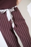 PANTALONE DRITTO MISTO LINO STAMPA RIGA CON FUSCIACCA MORO