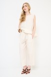PANTALONE CARROT CON TASCA NELLA CUCITURA BURRO