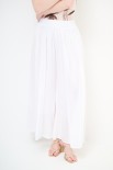 PANTALONE CROP PALAZZO CON ELASTICO MUSSOLA BIANCO