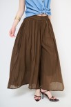 PANTALONE CROP PALAZZO CON ELASTICO MUSSOLA MORO