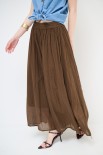 PANTALONE CROP PALAZZO CON ELASTICO MUSSOLA MORO