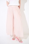 PANTALONE CROP PALAZZO CON ELASTICO MUSSOLA ROSA